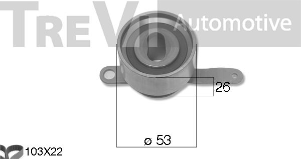 TREVI AUTOMOTIVE paskirstymo diržo komplektas KD1488